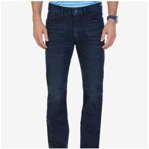 Nautica Straight Fit Blue Jeans Stretch Dark Wash 40 X 32.5" Excellent Condition